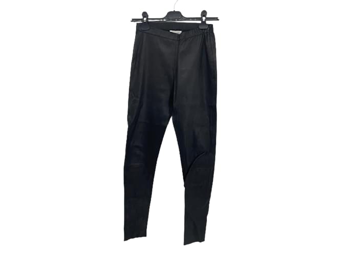 Autre Marque Pantalon NOTSHY T.fr 36 cuir de vachette Noir  ref.843907