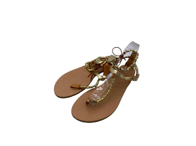ANCIENT GREEK SANDALS  Sandals T.eu 41 Leather Golden  ref.843927