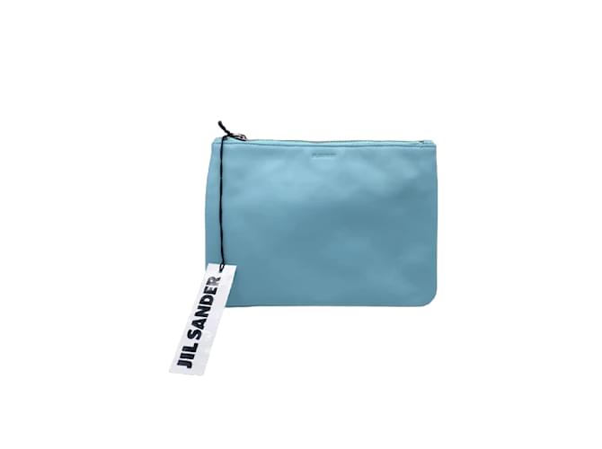 JIL SANDER  Clutch bags T.  Leather Blue  ref.843954