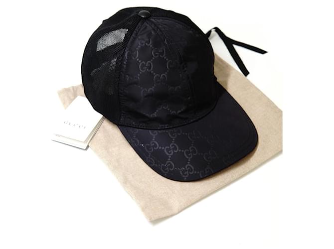Gucci black cap - New with tag Polyester  ref.844186