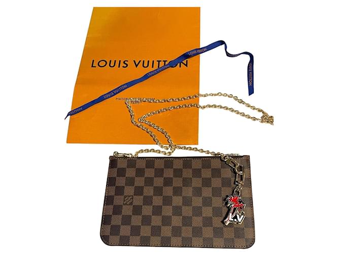 Louis Vuitton Neverfull Marrone Tela  ref.844189