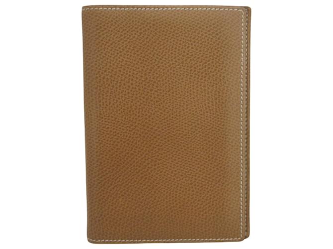 Hermès agenda cover Brown Leather  ref.844350