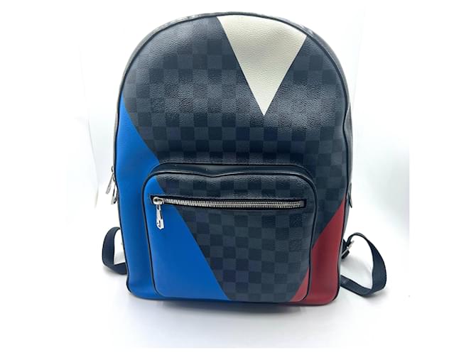 Louis Vuitton Mochila Josh Damier Cobalt America s Cup Preto Lona