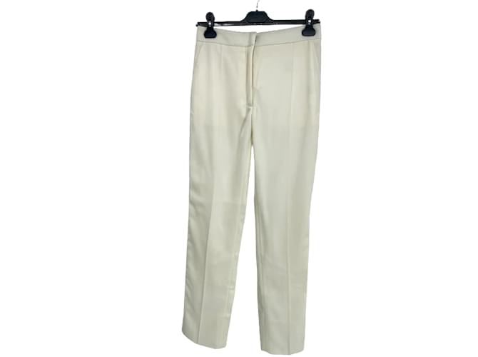 BURBERRY  Trousers T.US 4 WOOL Cream  ref.844448