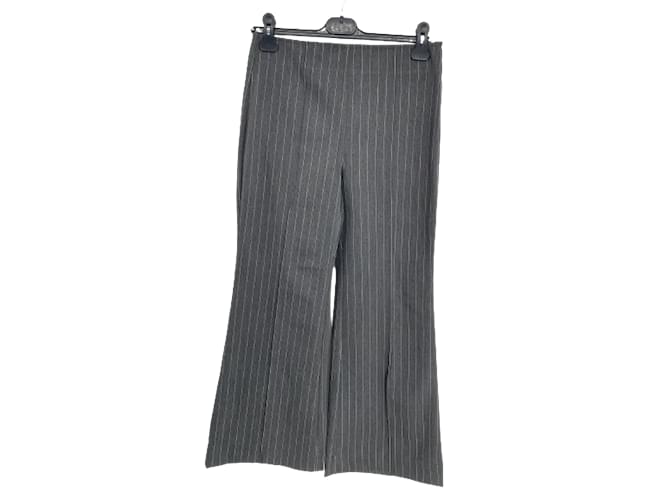 GANNI  Trousers T.fr 36 WOOL Grey  ref.844452