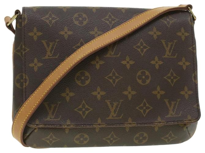 Louis Vuitton Musette Tango Marrone Tela  ref.844754