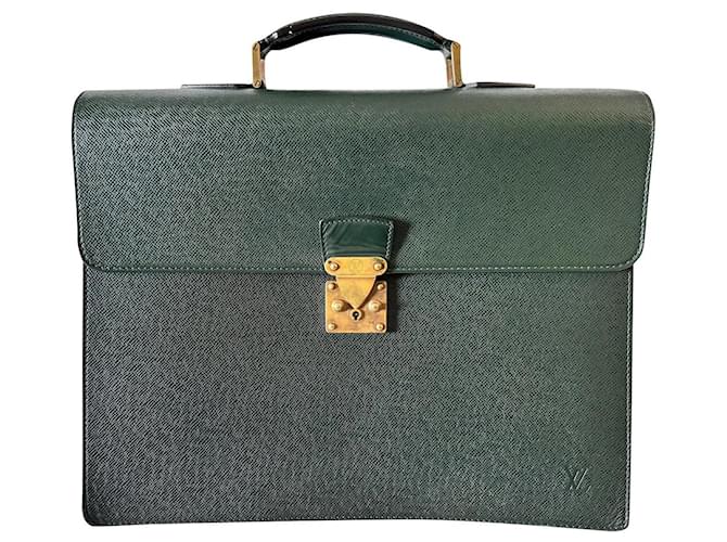 Louis Vuitton Robusto Briefcase Bag in Dark Green Epi Leather ref