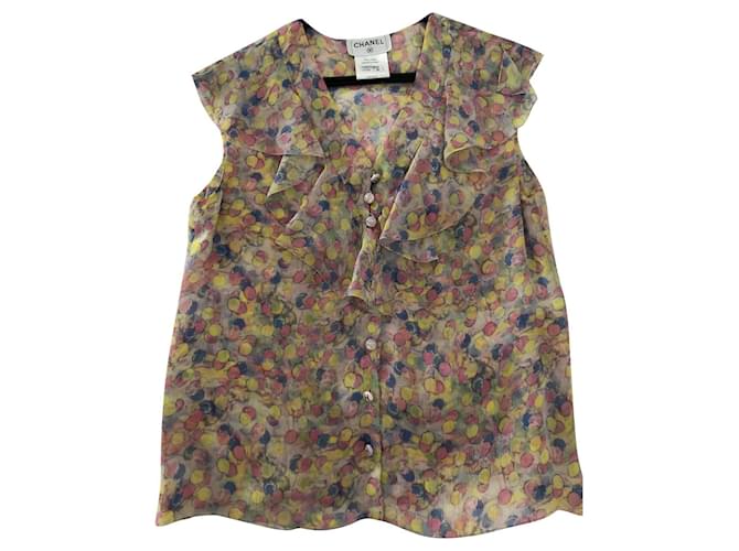 Chanel Tops Multiple colors Silk  ref.845216