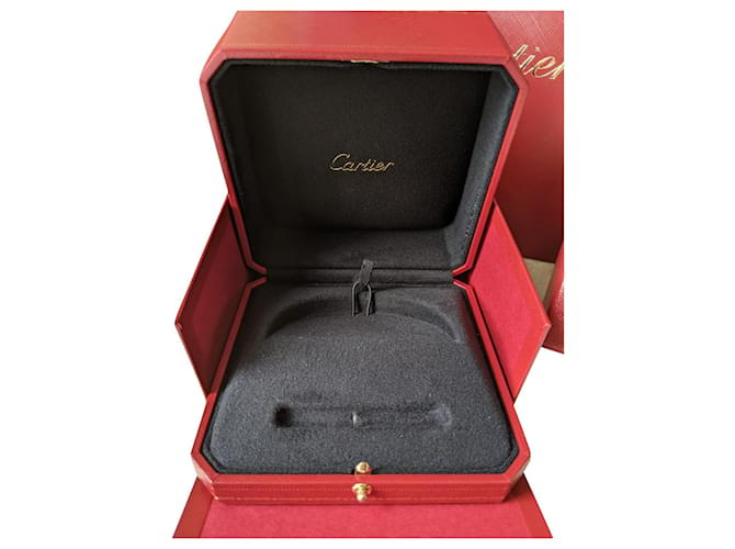 Cartier Caja y bolsa de papel forrada con brazalete Authentic Love Bracelet Roja  ref.845226