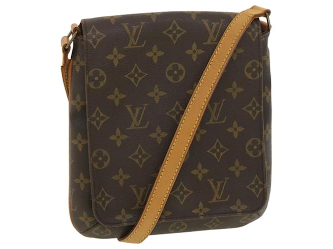 LOUIS VUITTON Louis Vuitton Monogram Musette Salsa Long Brown M51387  Women's Canvas Shoulder Bag