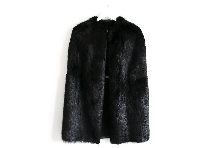 Rick Owens Fall 2011 Beaver Fur Cape Black