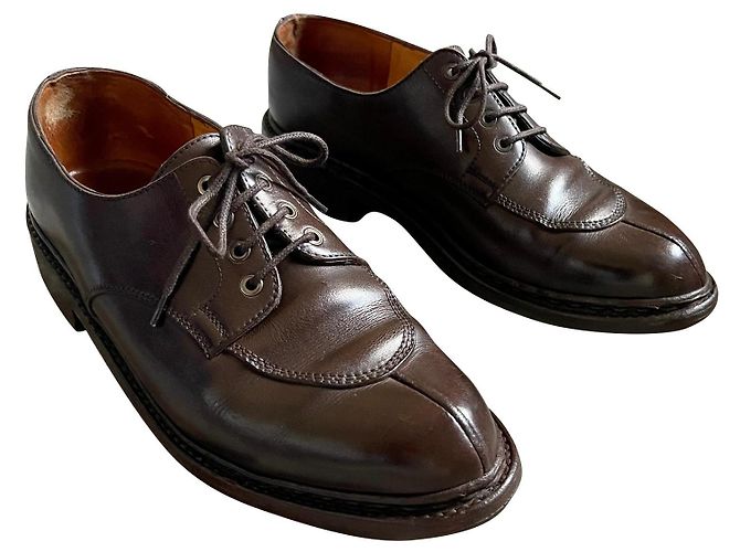 JM Weston half-width derbies with golf sole - Vintage T. 7 E (is 41) Dark brown