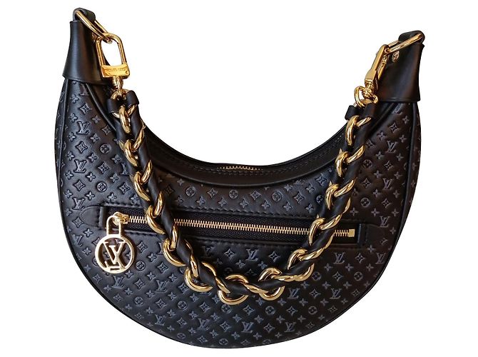 Looping Louis Vuitton Bolsa Loop em couro Preto