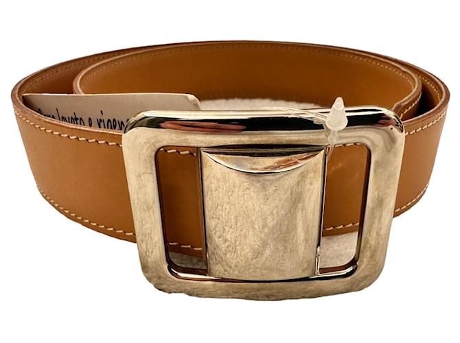 Hermès Light camel leather belt  ref.845515