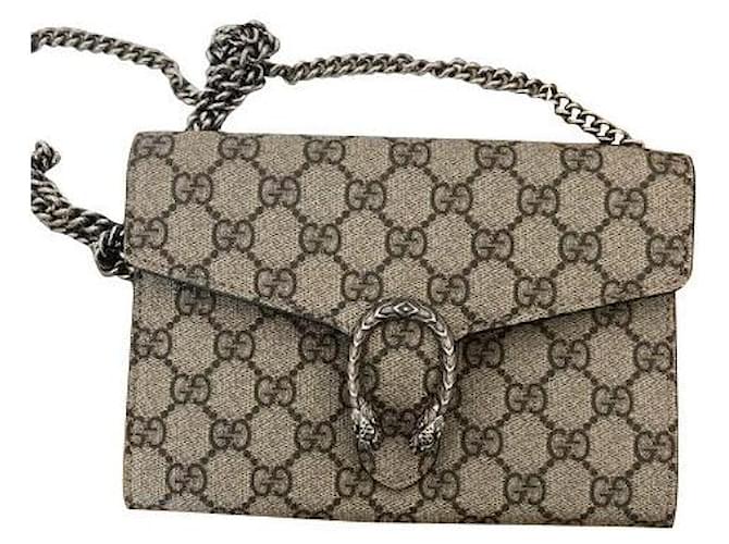 Gucci Dionysus GG supreme shoulder bag Light brown Cloth  ref.845523