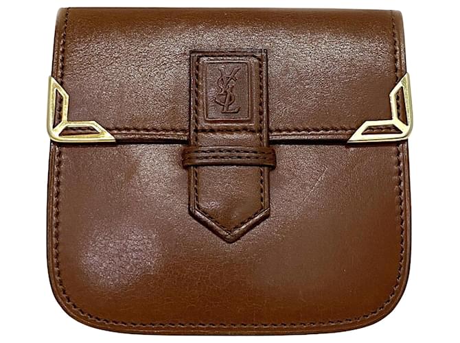 SAINT LAURENT Brown Leather  ref.846017