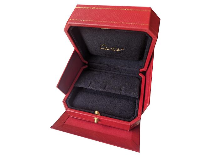 Cartier Caixa de exibição de brincos pequenos com saco de papel Vermelho