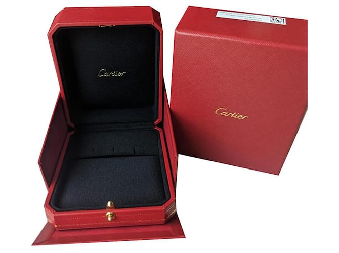 Cartier Pendientes criollos grandes caja expositora vertical con bolsa de papel Roja  ref.846067