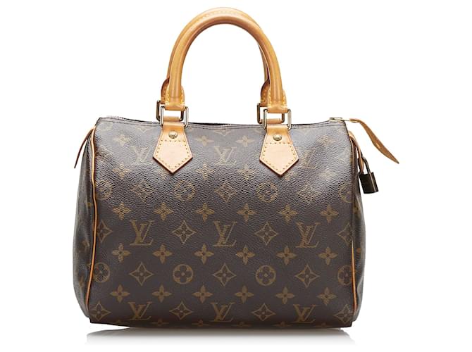 Louis Vuitton Brown Monogram Canvas Speedy 25 Top Handle Bag