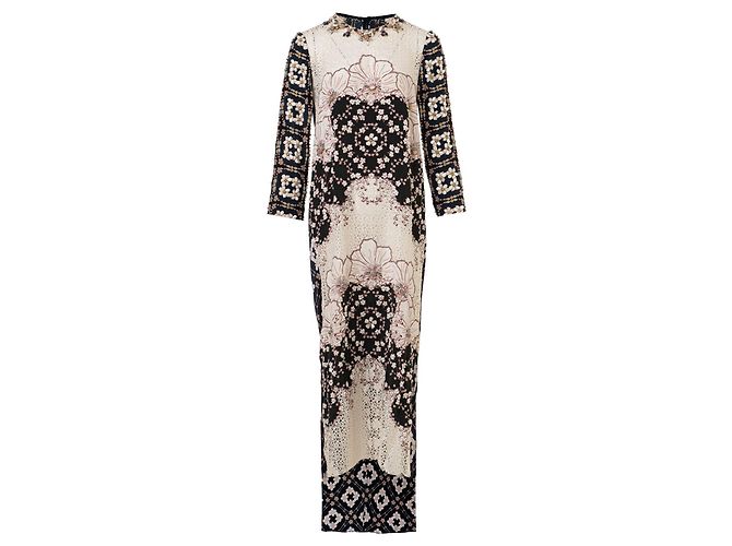 Biyan Printed Maxi Kaftan with Sequin details Blue