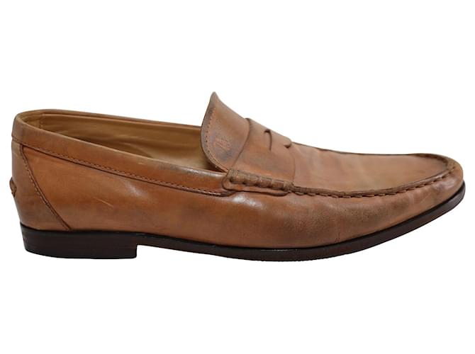  Tod's Loafers with Penny Bar in Brown Leather  ref.846246