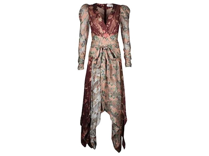 Zimmermann Vestido maxi de seda floral multicolorido  ref.846248