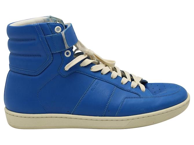 SAINT LAURENT SL/12H High Top Sneakers in Blue Leather  ref.846257