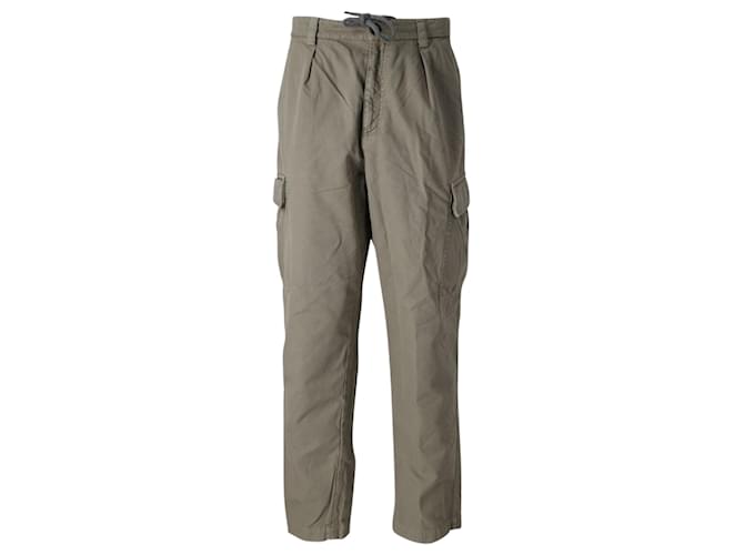 Brunello Cucinelli Cargo Pants in Olive Cotton Green Olive green  ref.846310