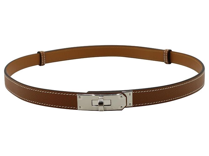 Hermès Hermes Kelly Belt in Brown Epsom calf leather Leather