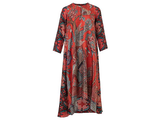Biyan Printed Silk Midi Kaftan