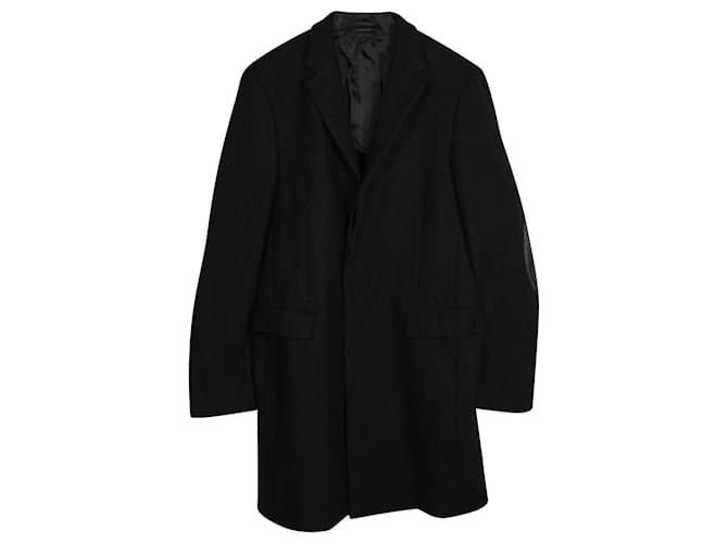 Prada Trench Coat in Black Wool  ref.846517
