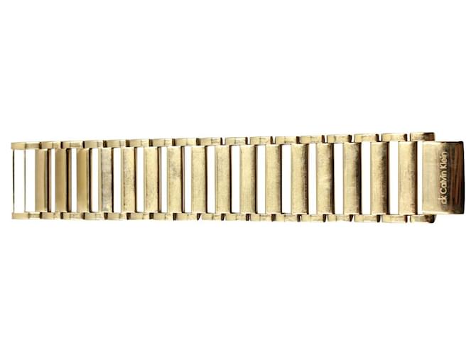 Calvin Klein Gold Stainless Steel Link Bracelet Golden Metallic  ref.846544