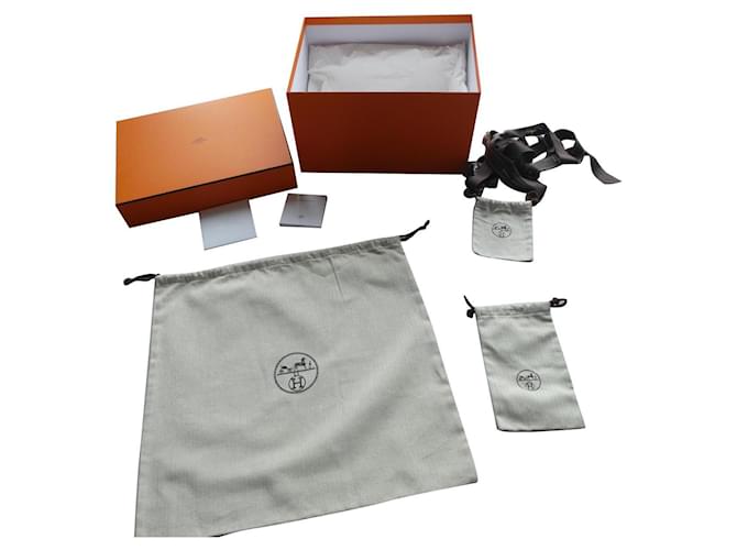 hermès box for birkin handbag 25 Porosus crocodile Orange  ref.846773