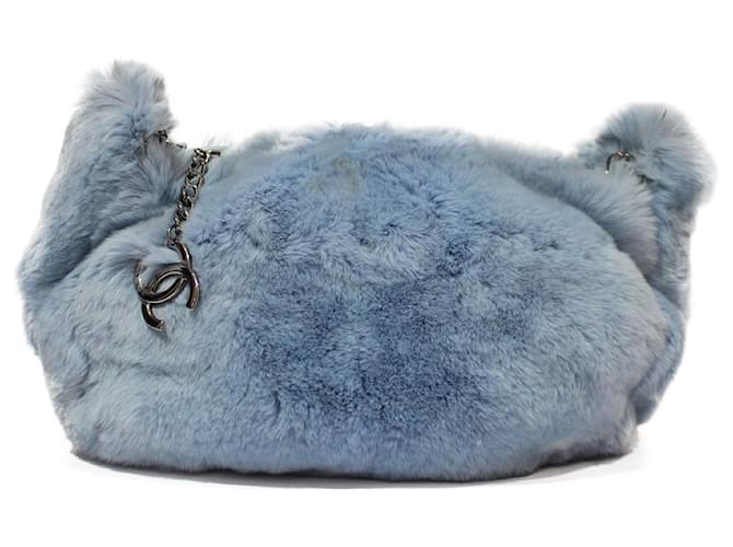 Chanel Bolsas Azul Pele sintetica  ref.846801
