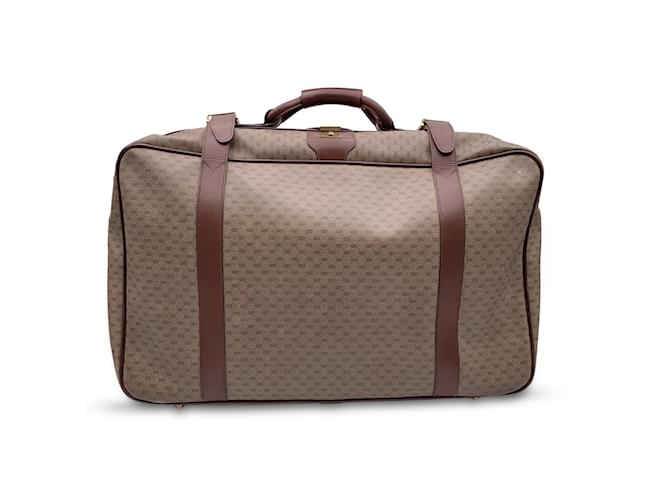 Gucci Vintage Beige Monogram Canvas Suitcase Travel Bag Cloth ref.846834 -  Joli Closet