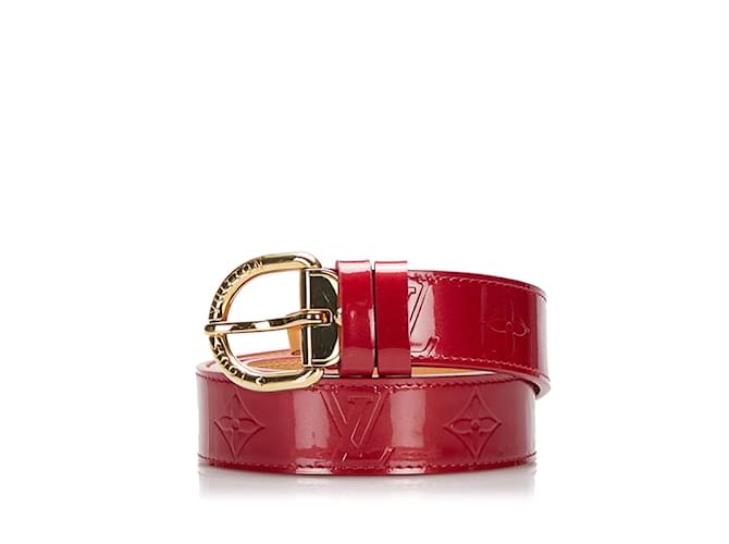 Louis Vuitton Monogram Vernis Ceinture Belt M6980 Red Leather Patent leather  ref.846863 - Joli Closet