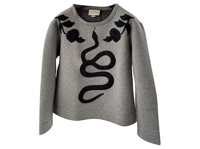 Gucci Sweaters Grey Cotton  ref.846879