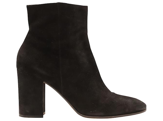 Gianvito Rossi Ankle Booties in Black Suede   ref.846883