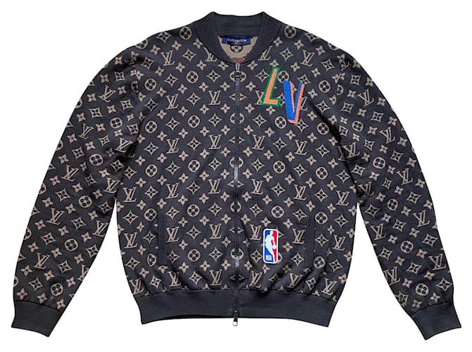 Louis Vuitton x NBA-Jacke Braun Wolle  ref.846890