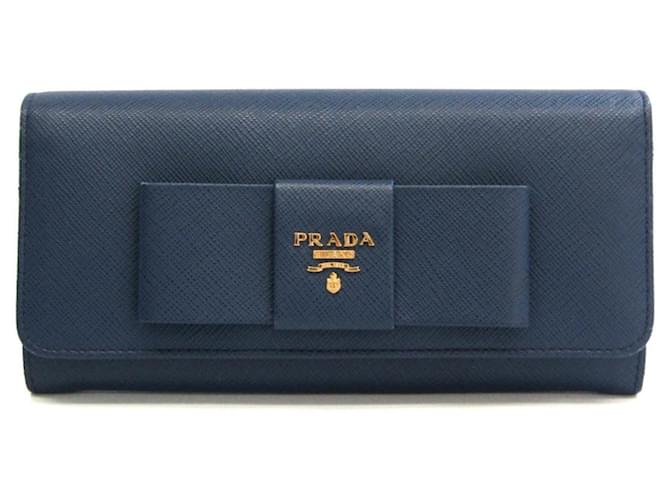 Prada Saffiano Blue Leather  ref.846960