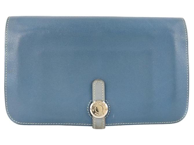 Hermès Dogon Blue Leather  ref.847045