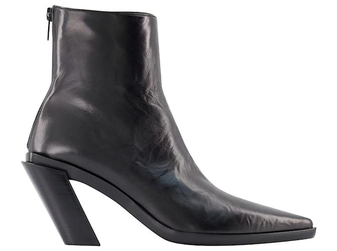 Florentine Ankle Boots - Ann Demeulemeester - Black - Leather  ref.847454