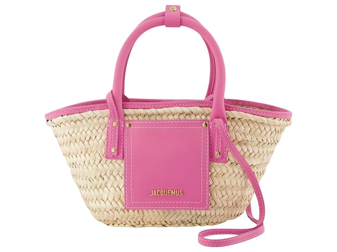 Le Petit Panier Soli Bag - Jacquemus - Dunkelrosa - Leder Pink  ref.847476