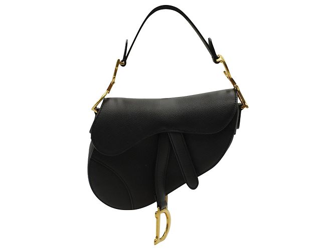 Saddle Borsa a sella Dior in pelle nera