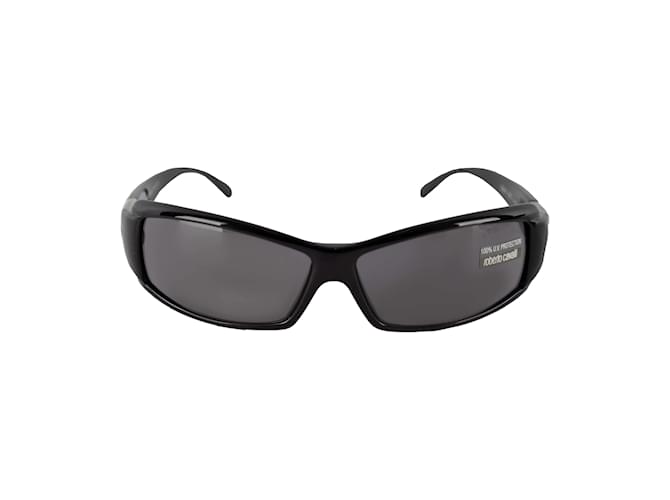 Roberto Cavalli Rectangular Sunglasses Black Acetate  ref.847811