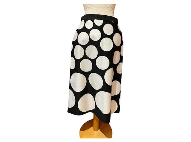 Agnès b. Skirts Black White Cotton Elastane  ref.847843