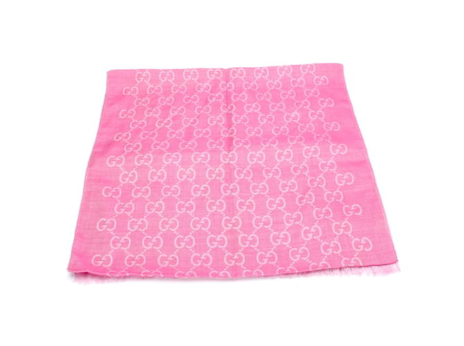 GG Silk Blend Scarf in Pink - Gucci