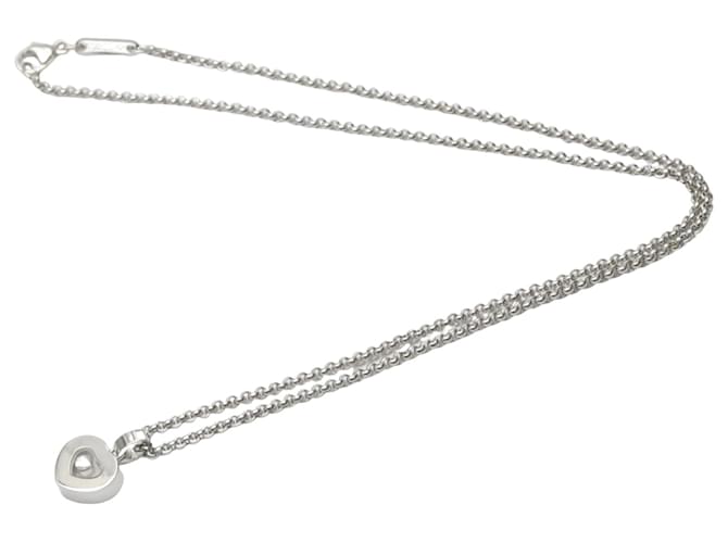 Chopard Happy Diamond Necklace Silvery White gold  ref.848151