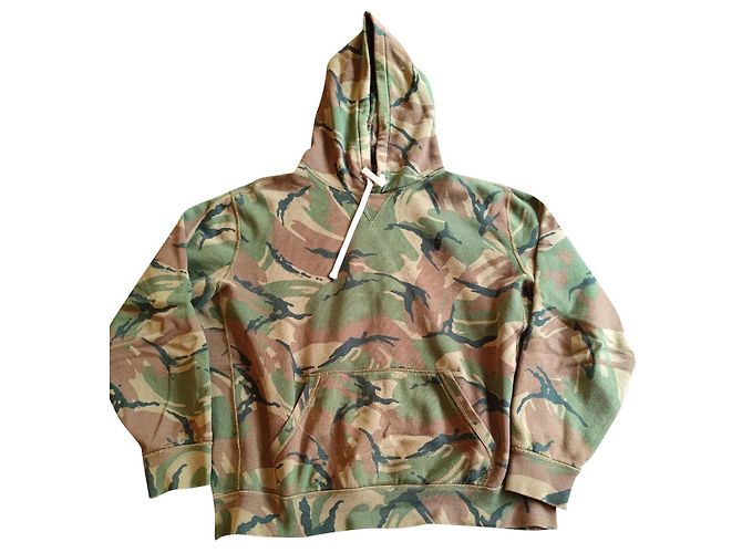Polo Ralph Lauren Kapuzenpulli Camouflage Baumwolle XL Khaki