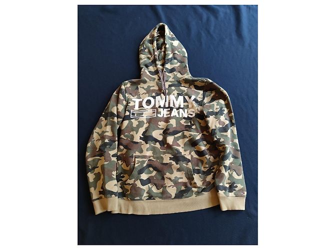 Tommy Hilfiger Baumwollpullover Camouflage XL Khaki